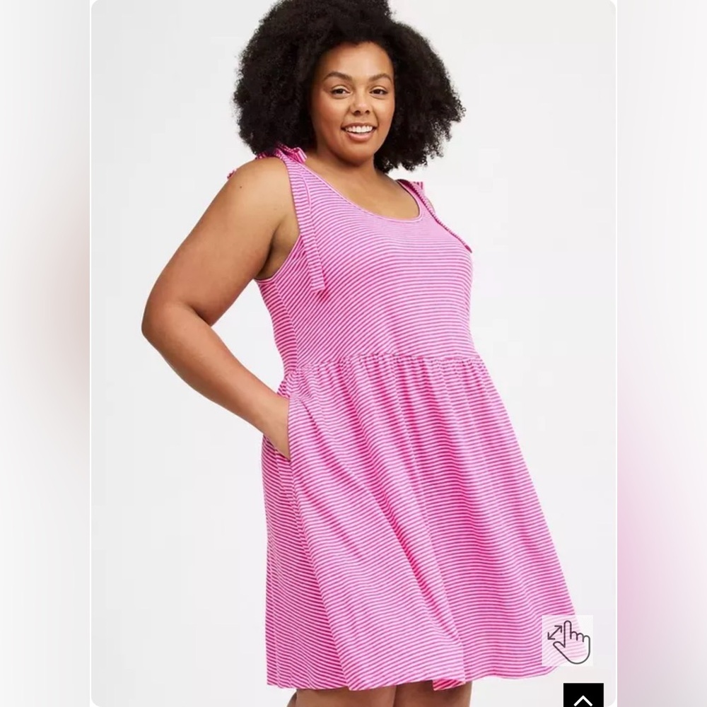 EUC Cotton Slub Tie Strap Lounge Dress
